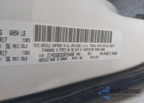 2013 Dodge Grand Caravan Se z USA, uszkodzony, nr VIN 2C4RDGBG5DR724468